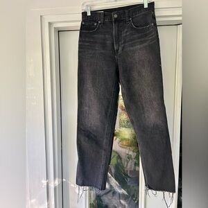 GAP Women’s Dark Gray Cropped Cheeky Straight Sky High Jeans